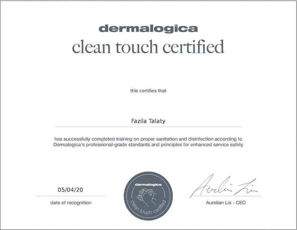 dermalogica learning certificate