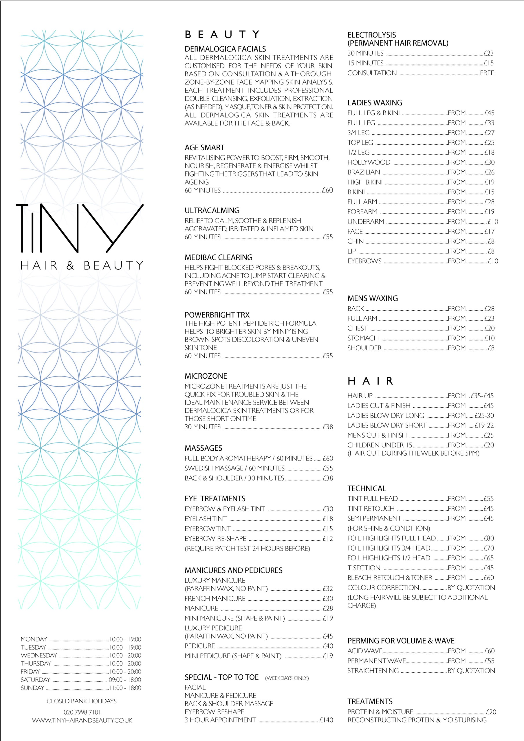 TINY price list A3 2025